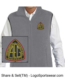 Unisex fleece vest (embroidered) grey Design Zoom
